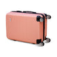 24" Dark Pink Colour JIAN ABS Line Luggage Lightweight Hard Case Trolley Bag With Spinner Wheel Zaappy.com