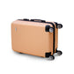 28" Rose Gold Colour JIAN ABS Line Luggage Lightweight Hard Case Trolley Bag With Spinner Wheel Zaappy.com