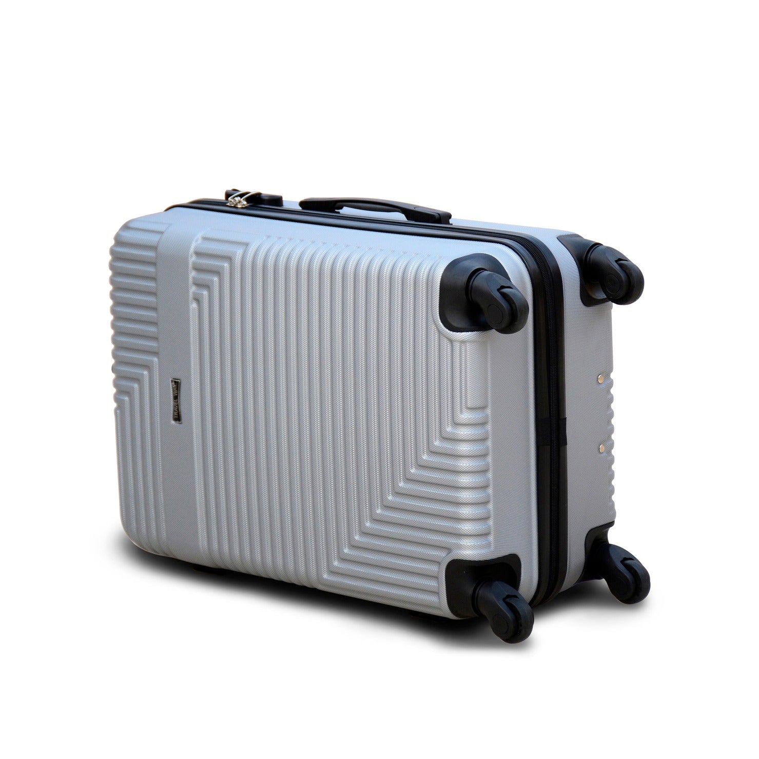 24" Silver Colour Travel Way Cut ABS Luggage Lightweight Hard Case Trolley Bag Zaappy.com