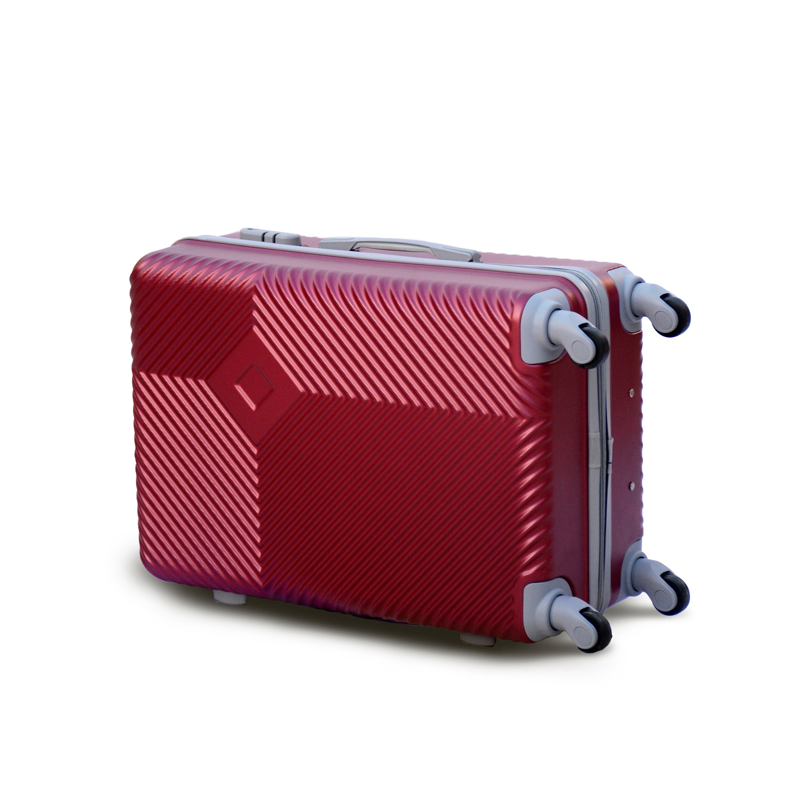 3 Pcs Full Set Red Colour SI ABS Lightweight Hard Case Luggage 20" 24" 28 Inch