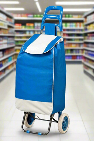 Wheeled Foldable Grocery Shopping Trolley Bag | Rolling Shopping Cart