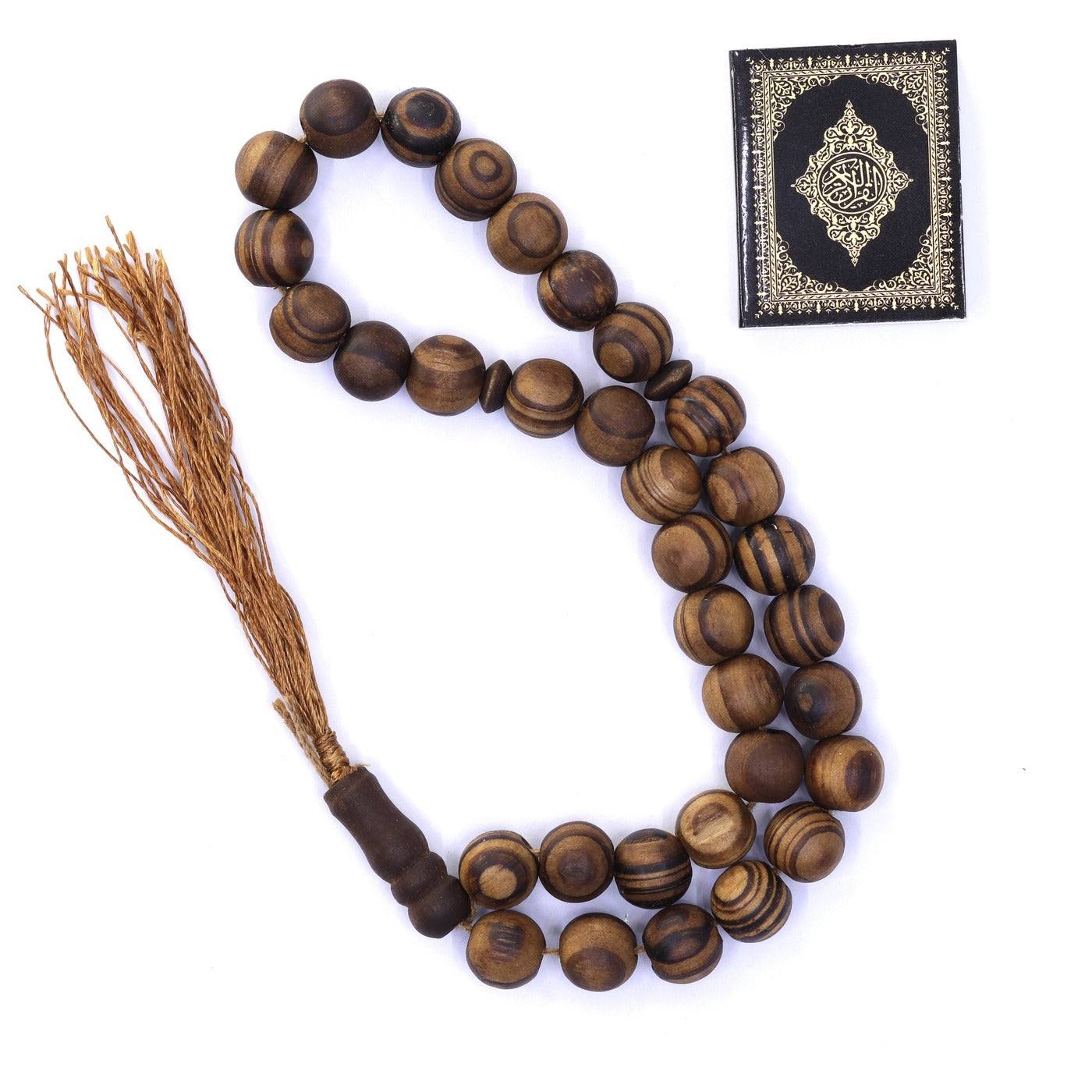 Natural Wooden Tasbeeh Misbaha Prayer Beads | Rosary 33 Zikr Beads