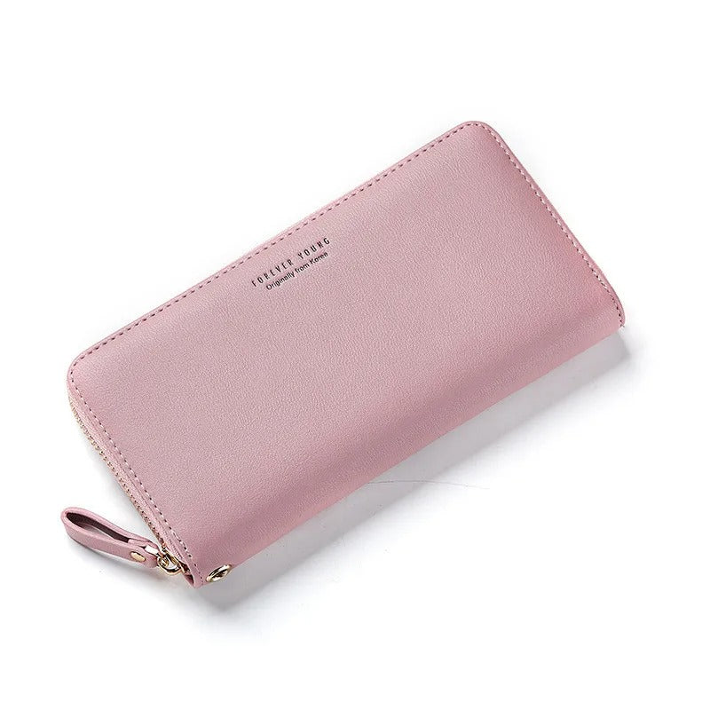 Forever Young Fashion Long Wallet For Women | Card Holder Wristlet Zip Around Purse