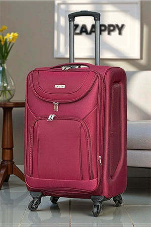 20 Inch Cabin Size Falcon Premium Expandable Soft Fabric Luggage | 4 Smooth Spinner Wheels | Secure Combination Locks