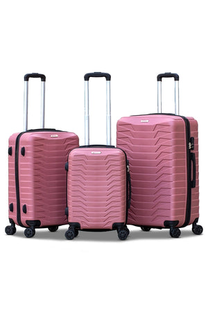 ZAAPPY Lightweight ABS Hard Case Trolley Luggage With Spinner Wheels | 3 Pcs Set 20, 24 and 28 inches