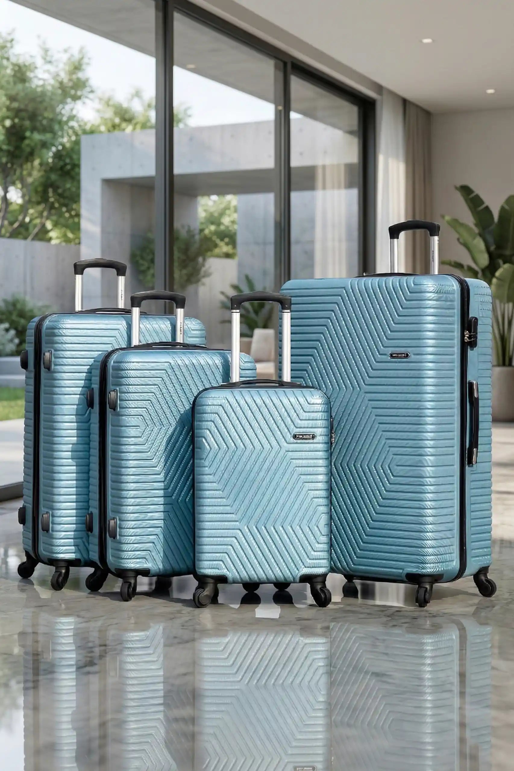 Zig Zag V2 Lightweight ABS Luggage With Spinner Wheels | 4 Pcs Set 20, 24, 28, 32 Inches