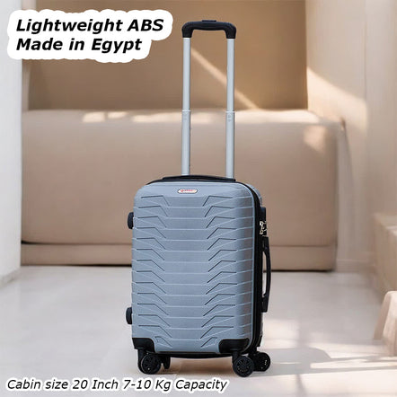 ZAAPPY Lightweight ABS Hard Case Trolley Luggage With Spinner Wheels | 3 Pcs Set 20, 24 and 28 inches