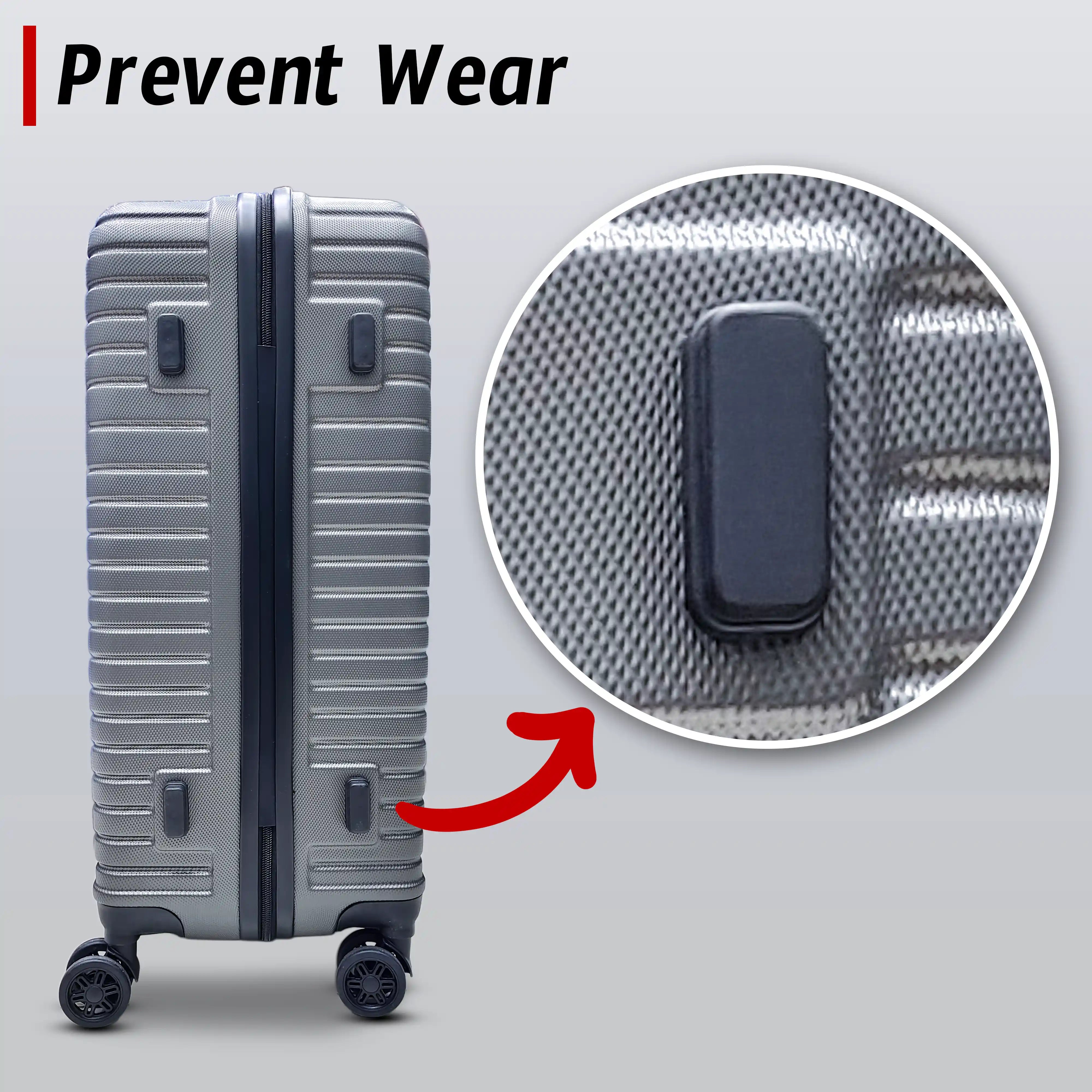 32 Inch Extra Large Luggage Zig Zag ABS Lightweight Suitcase Bag with Double Spinner Wheels