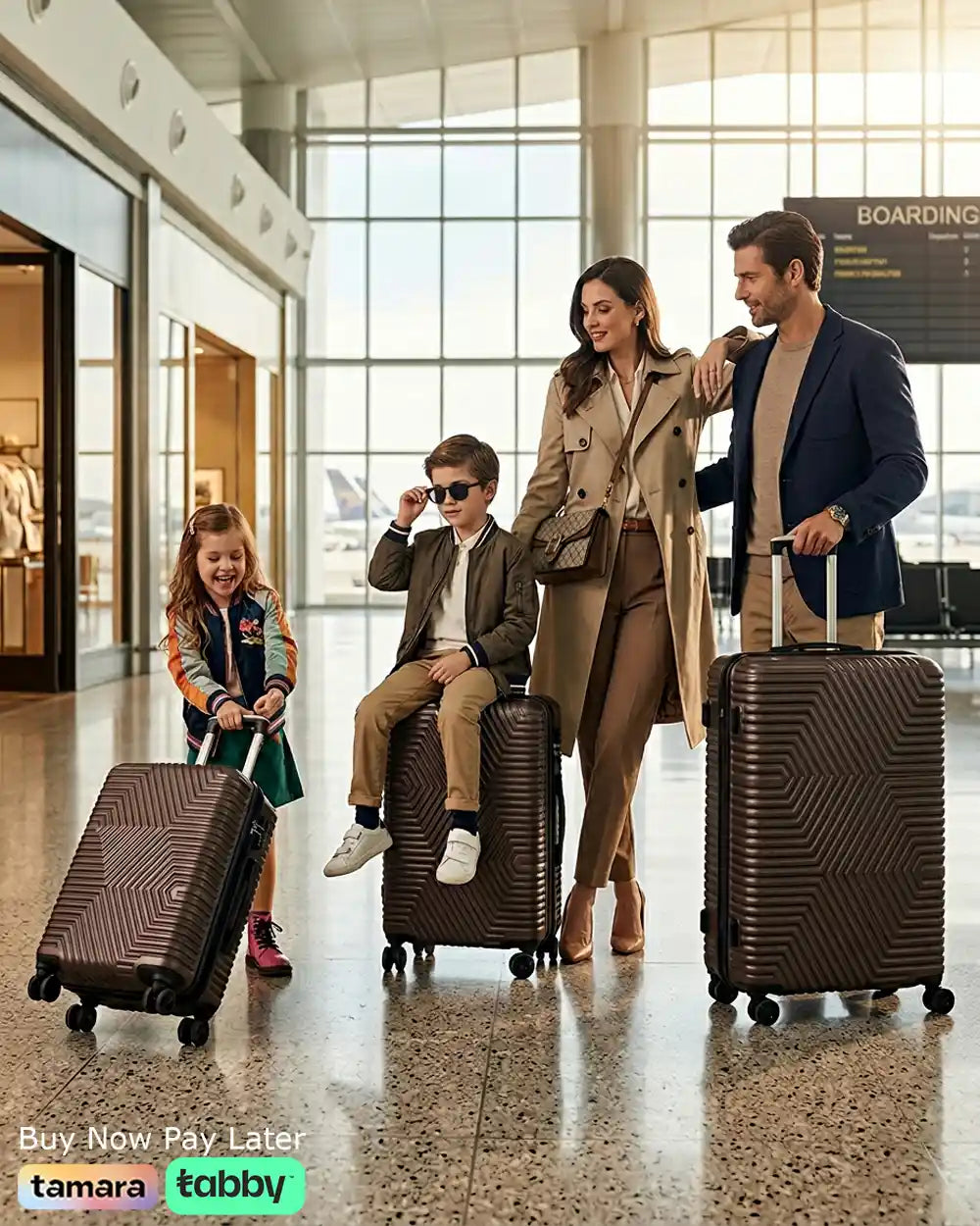 Zig Zag ABS Lightweight Luggage Bag With Double Spinner Wheel | 4 Piece Set 20, 24, 28, 32 Inches