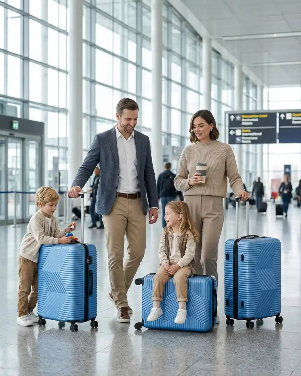 Zig Zag ABS Lightweight Luggage Bag With Double Spinner Wheel | 4 Piece Set 20, 24, 28, 32 Inches