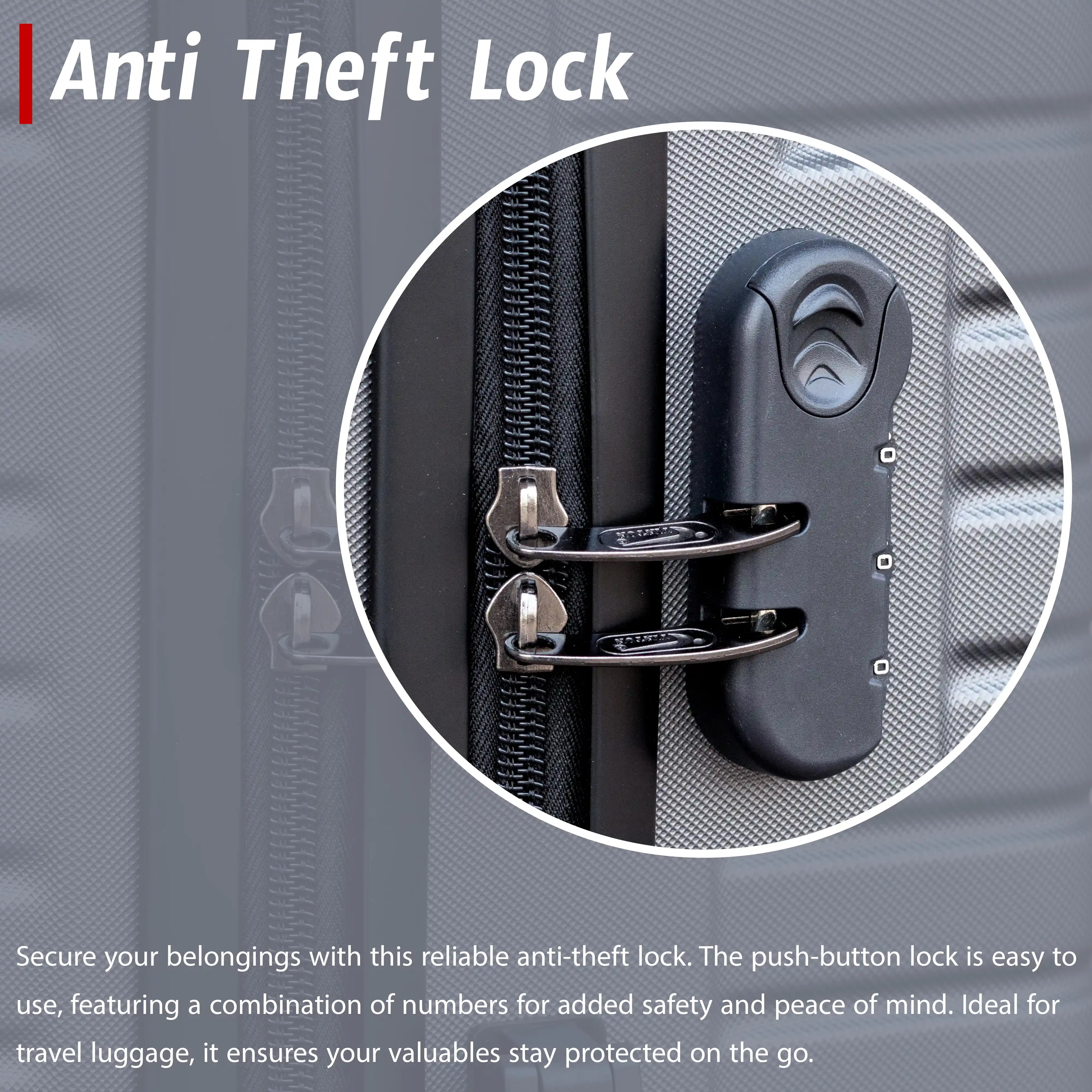 32 Inch Extra Large Luggage Zig Zag ABS Lightweight Suitcase Bag with Double Spinner Wheels