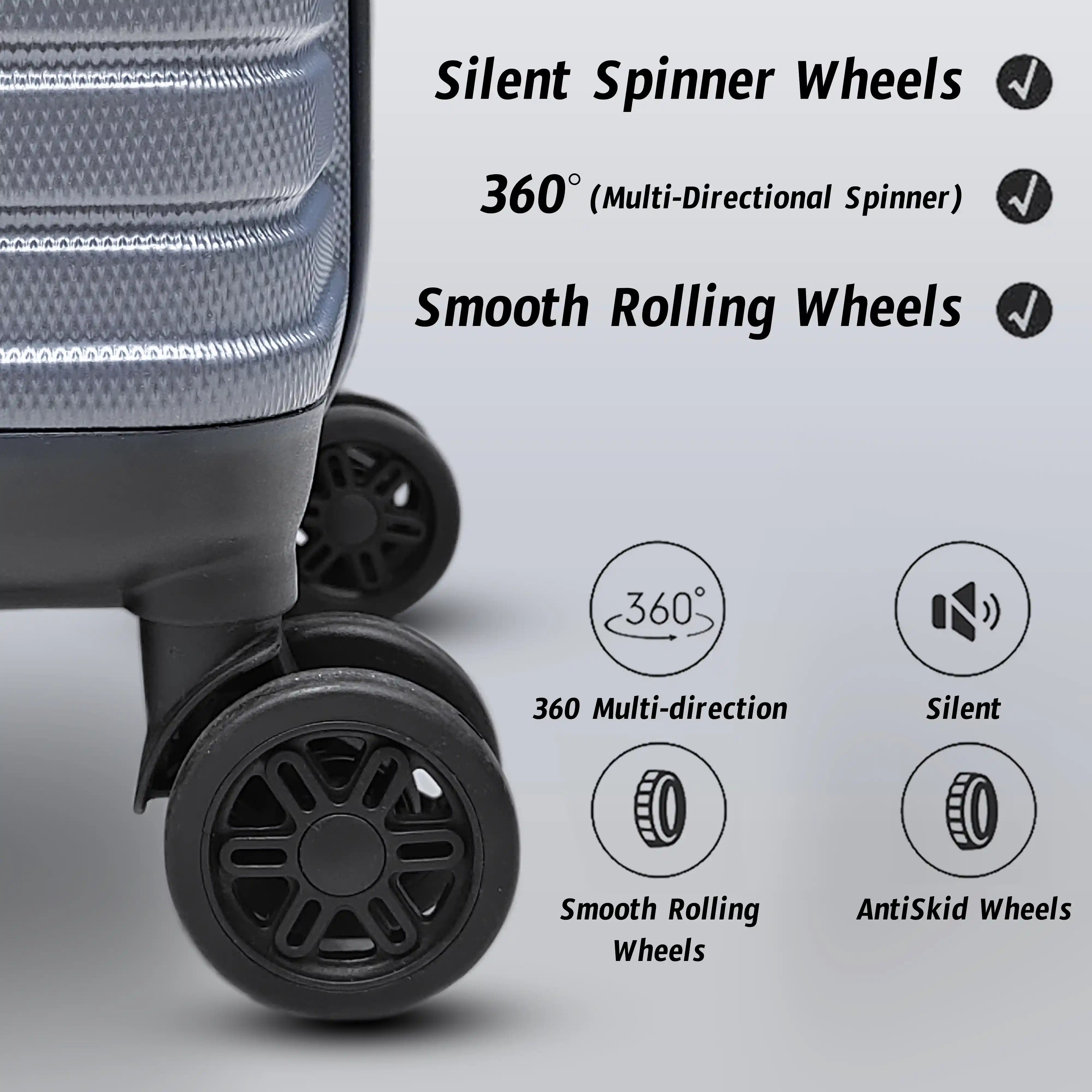 32 Inch Extra Large Luggage Zig Zag ABS Lightweight Suitcase Bag with Double Spinner Wheels