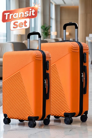Zig Zag V3 Hardside Lightweight ABS Luggage 2 Pcs Set | Carry-On & Checked Suitcase Combo