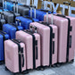 3 Piece Full Set 20" 24" 28 Inches Blue Colour Zig Zag ABS Lightweight Luggage Bag With Double Spinner Wheel Zaappy