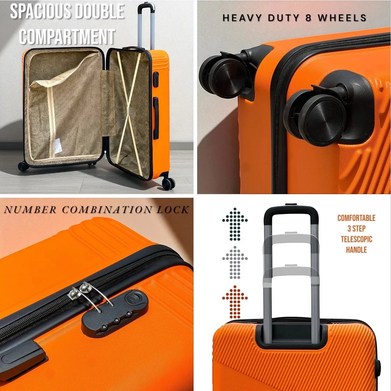 Zig Zag V3 28-Inch Hard Side Luggage Lightweight ABS Suitcase with Spinner Wheels