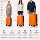 Zig Zag V3 Cabin Size Hard Side Luggage Lightweight ABS Suitcase with its dimension