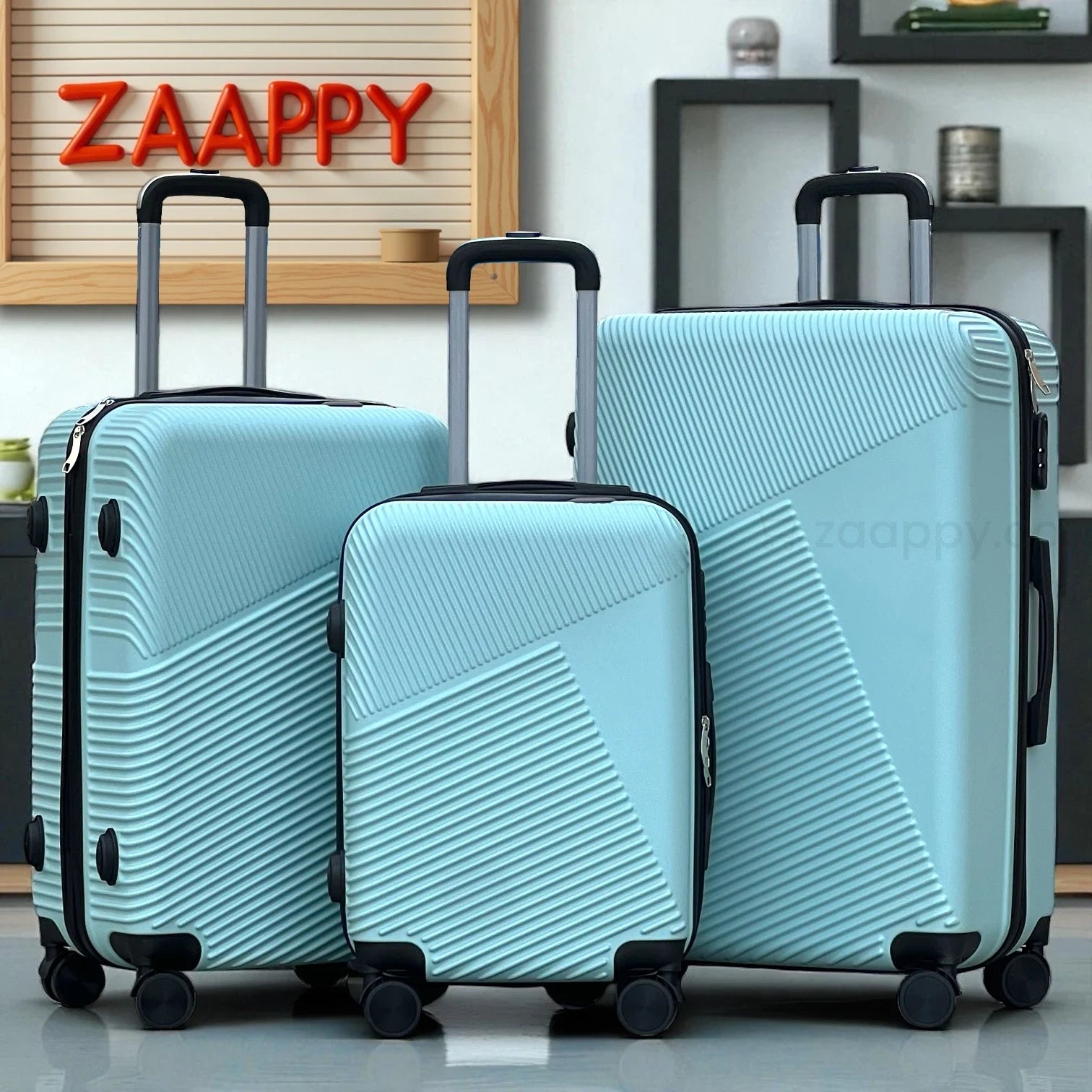 24 Inch Zig Zag V3 Hard Side Luggage Lightweight ABS Suitcase with Spinner Wheels