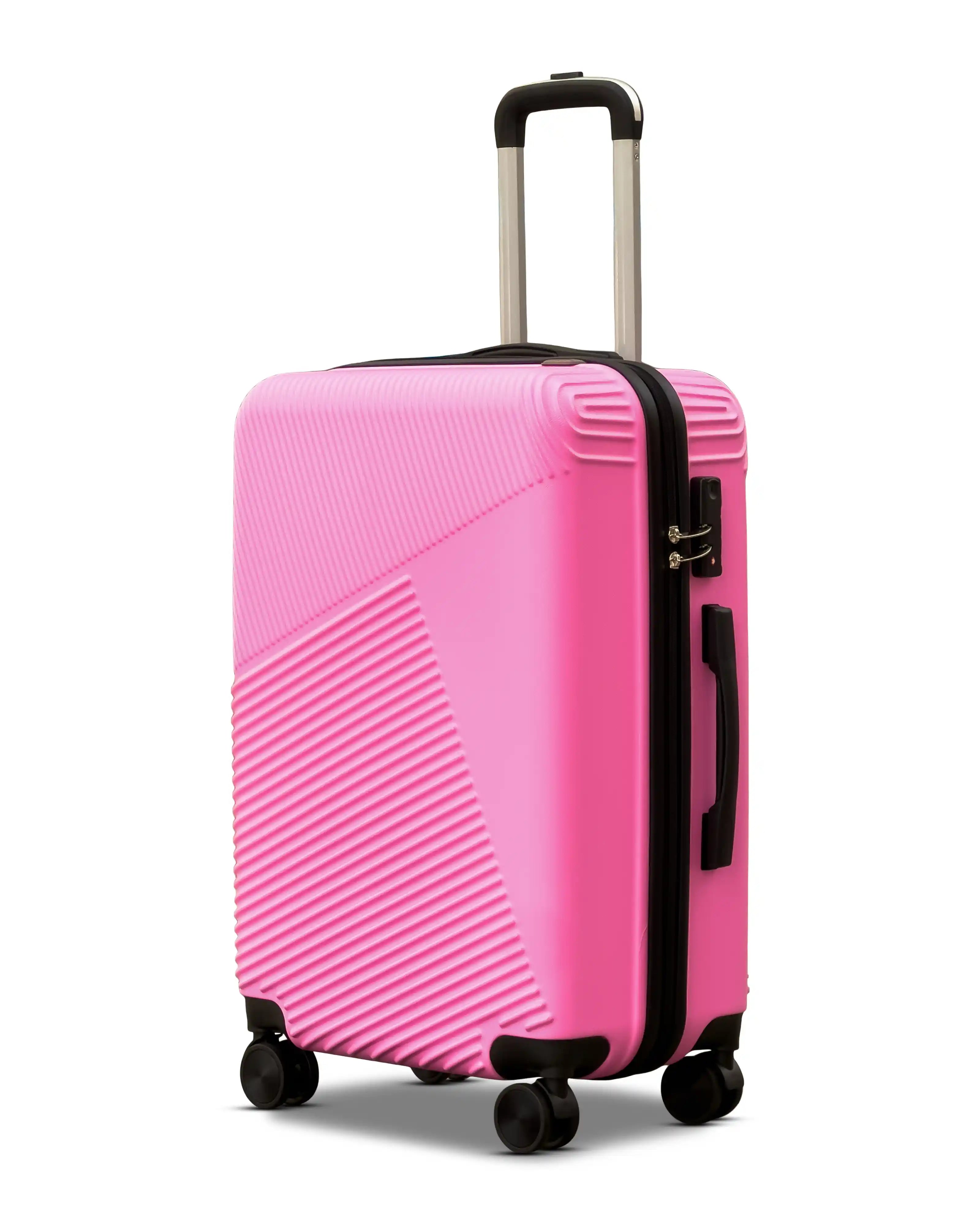 Zig Zag V3 Set of 3 Hard Side Luggage Lightweight ABS Suitcase with Spinner Wheels