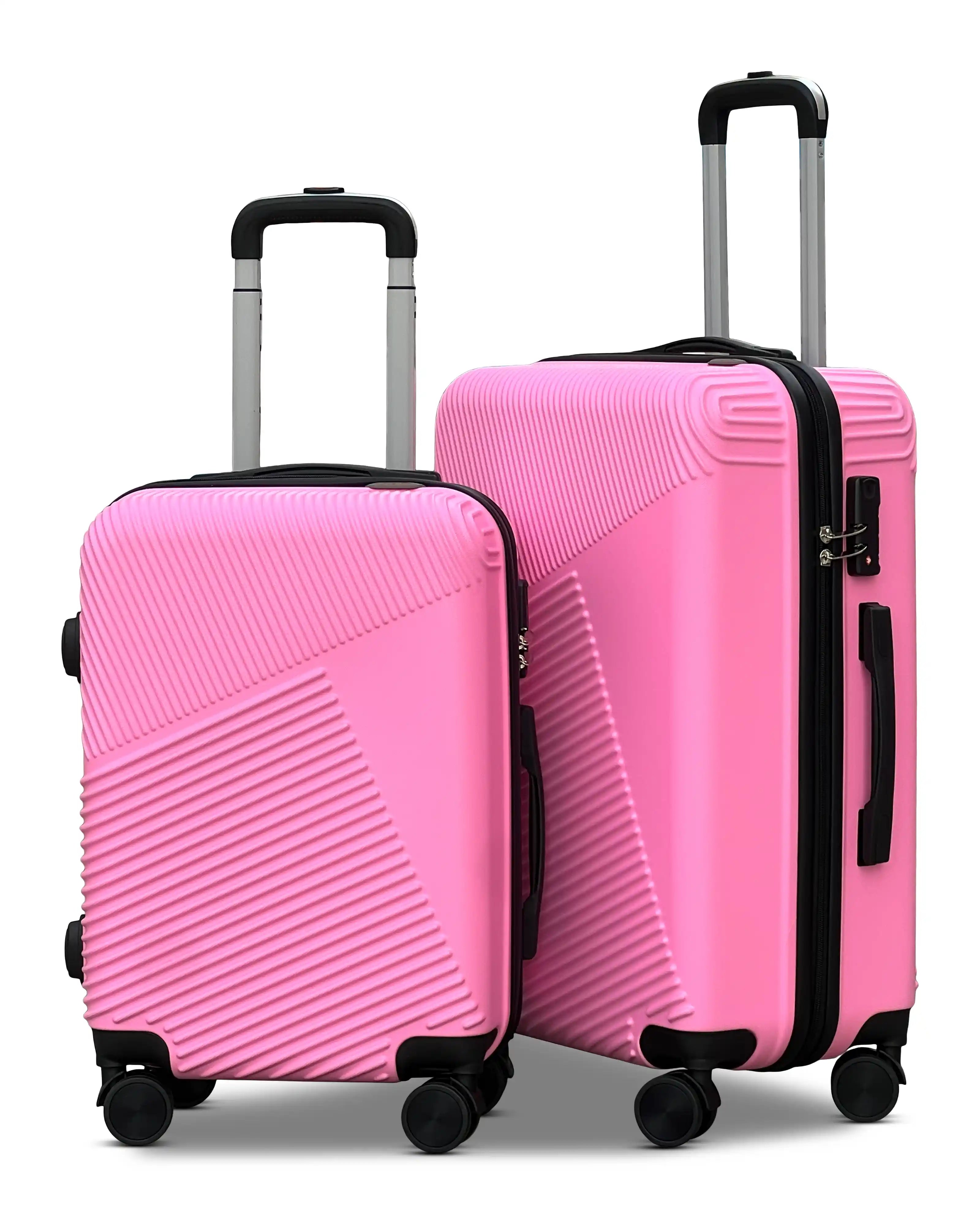 Zig Zag V3 Set of 3 Hard Side Luggage Lightweight ABS Suitcase with Spinner Wheels