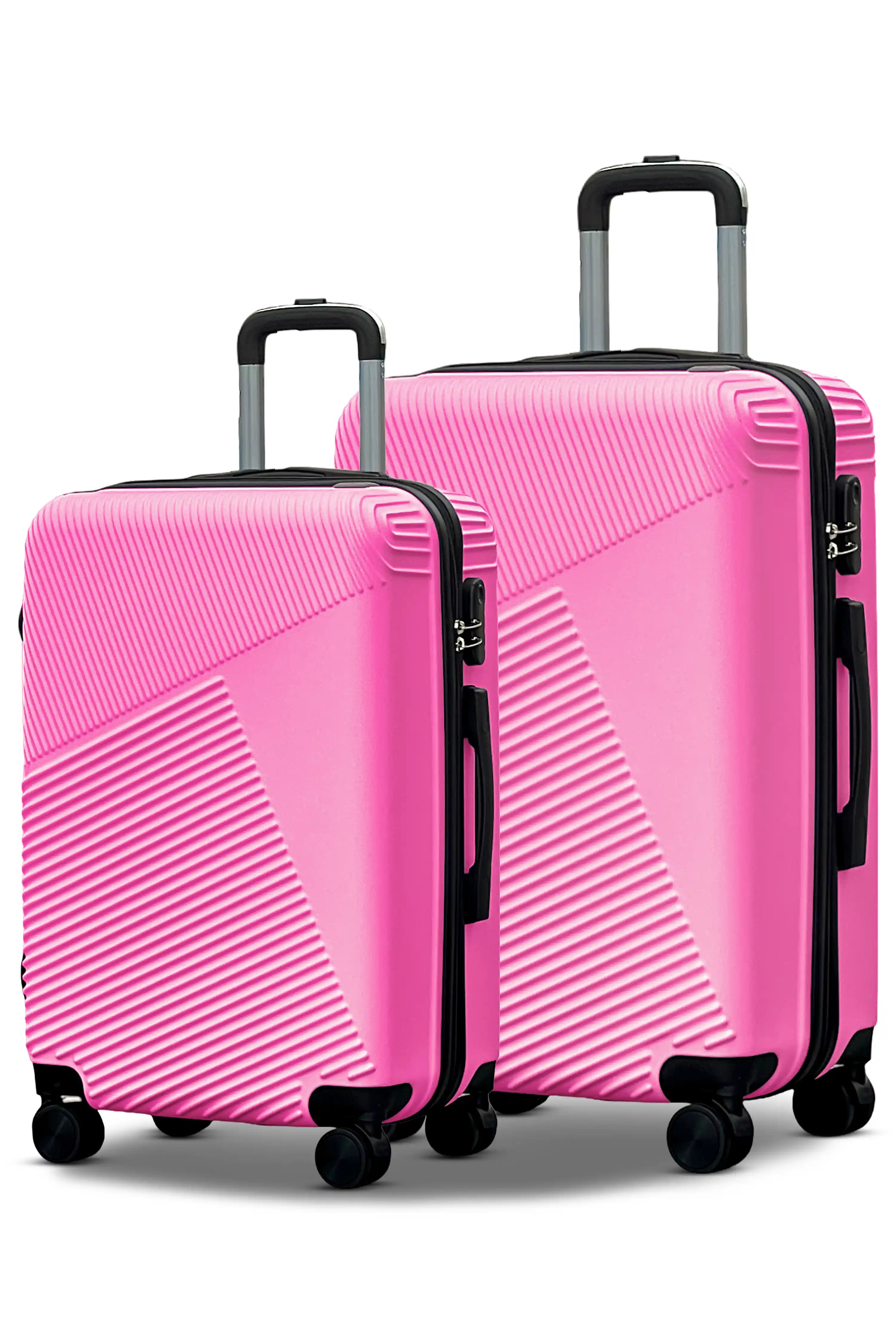 Zig Zag V3 Set of 3 Hard Side Luggage Lightweight ABS Suitcase with Spinner Wheels