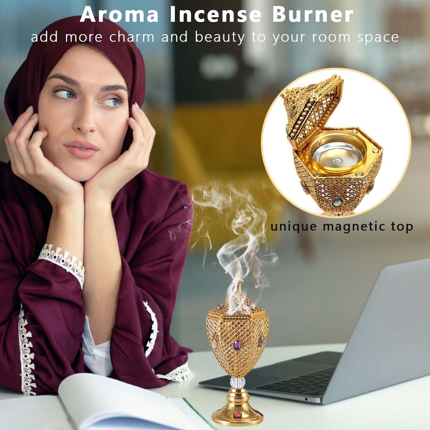 Arabic Bakhoor Burner Portable | Electric Incense Plug in Burner Zaappy
