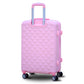 28" Pink Colour Diamond Cut ABS Lightweight Luggage Bag With Spinner Wheel Zaappy.com
