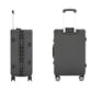 3 Piece Set 20" 24" 28 Inches Black Colour Aluminium Framed ABS Hard Shell Without Zipper TSA Luggage Zaappy.com