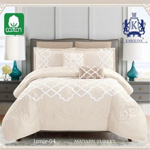 10 Piece Comforter Bedding With Sheet and Decorative Pillow Shams | Made in Turkey Izmir - 04