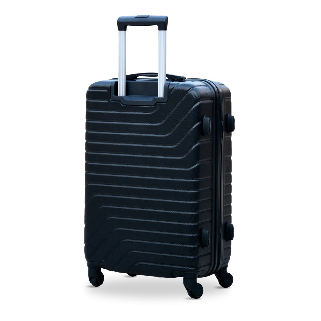 20" Black Colour SJ ABS Luggage Lightweight Hard Case Trolley Bag Zaappy.com