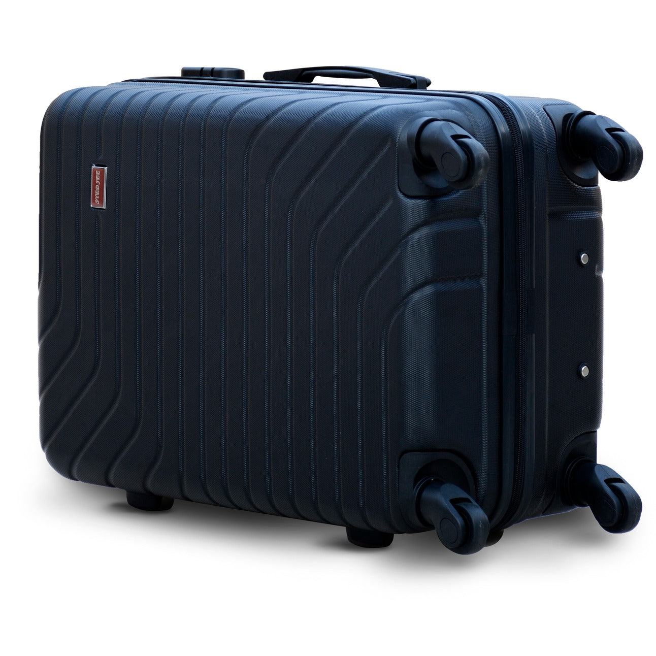 4 Piece Full Set 20" 24" 28" 32 Inches Black Colour SJ ABS Luggage Lightweight Hard Case Trolley Bag Zaappy.com