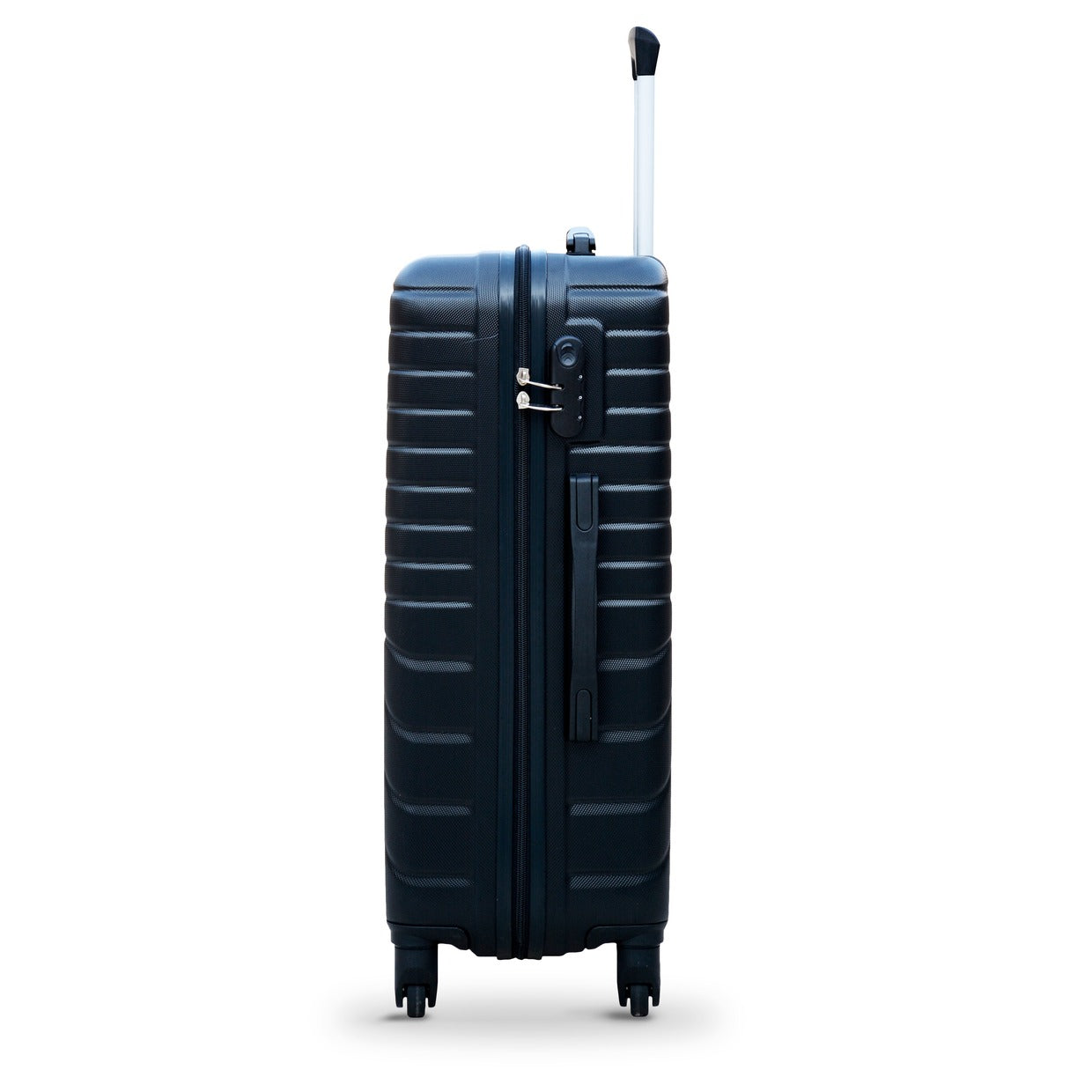 20" Black Colour SJ ABS Luggage Lightweight Hard Case Trolley Bag Zaappy.com