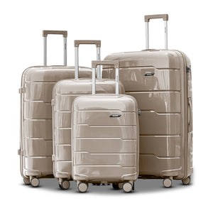 Ceramic Smooth PP Lightweight Unbreakable Luggage Bags with Double Spinner Wheels | 20, 24, 28, 32 Inches