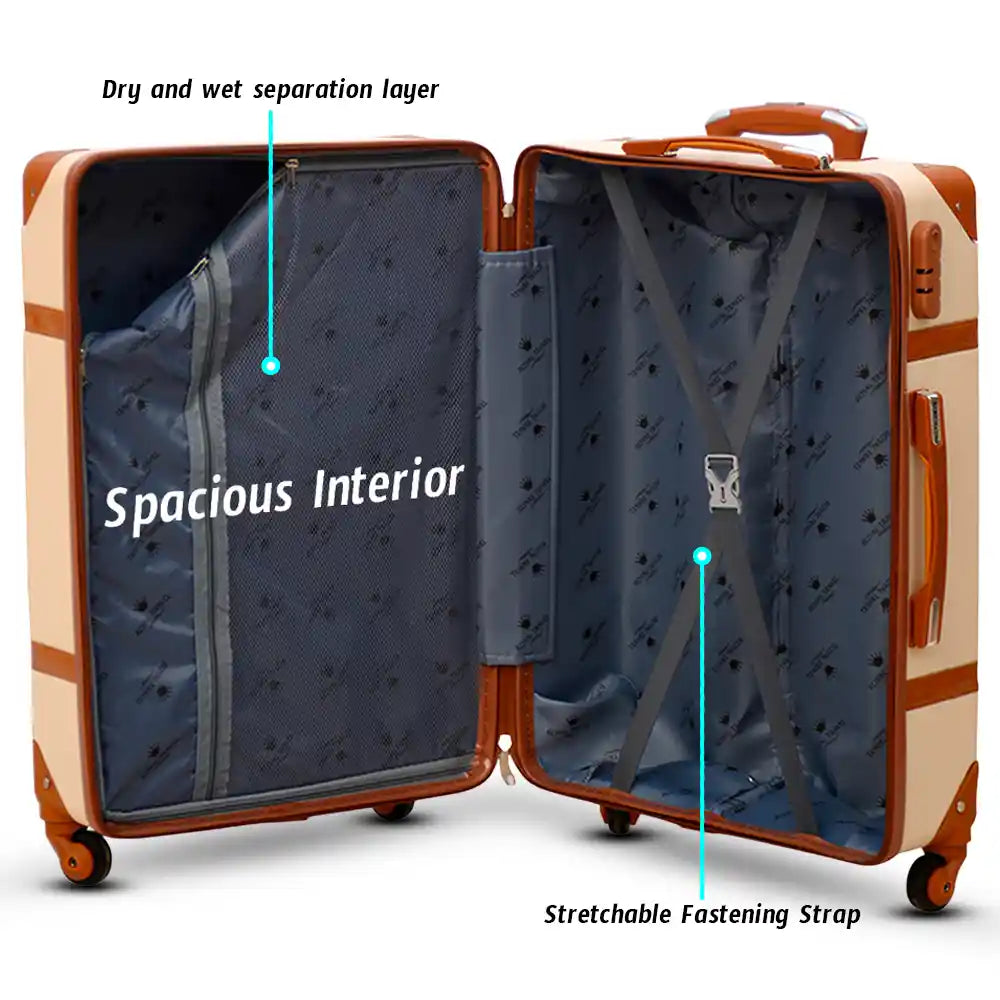 Corner Guard ABS Lightweight Luggage Bag with Spinner Wheel | 4 Piece Set 7, 20, 24 and 28 Inches