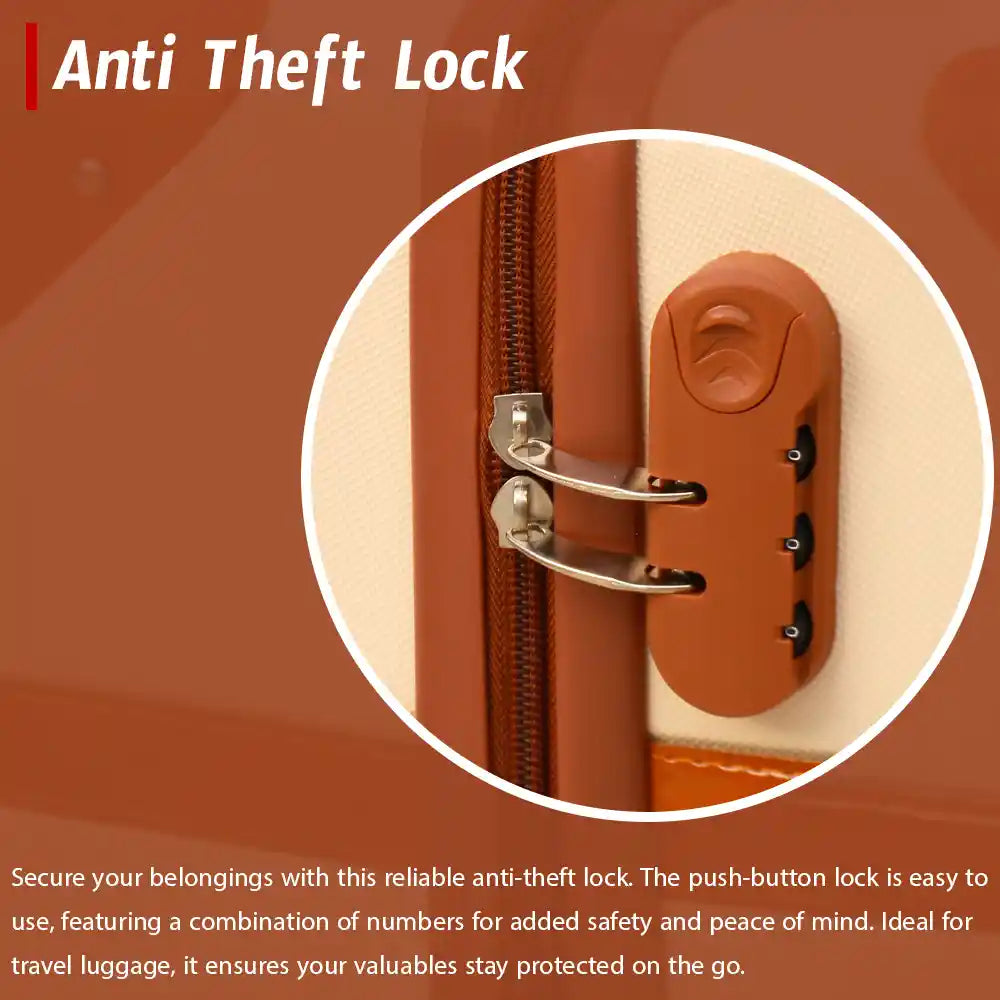 Corner Guard ABS Lightweight Luggage Bag with Spinner Wheel | 4 Piece Set 7, 20, 24 and 28 Inches