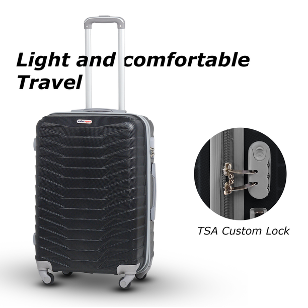 Swiss Class Crocodile ABS Lightweight Luggage Bag With Spinner Wheel Zaappy