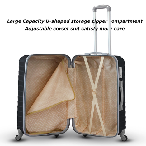 Swiss Class Crocodile ABS Lightweight Luggage Bag With Spinner Wheel Zaappy