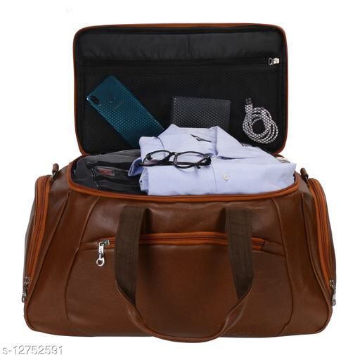 Stylish Leather ST Men Duffle Bag | Multifunctional Carry on Travel Bag