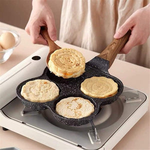 4 Hole Non-Stick Pan Cake Pan | Egg Fry Roasting Pan