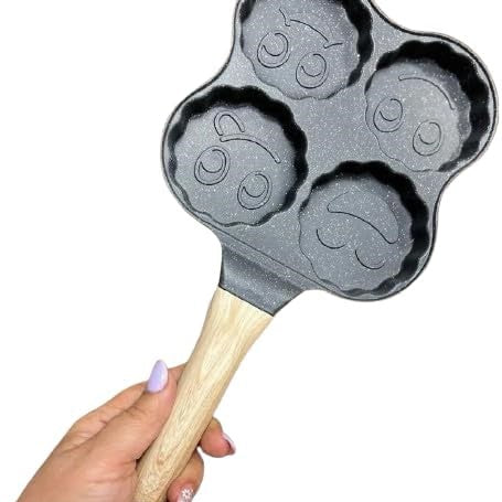 4 Hole Non-Stick Pan Cake Pan | Egg Fry Roasting Pan