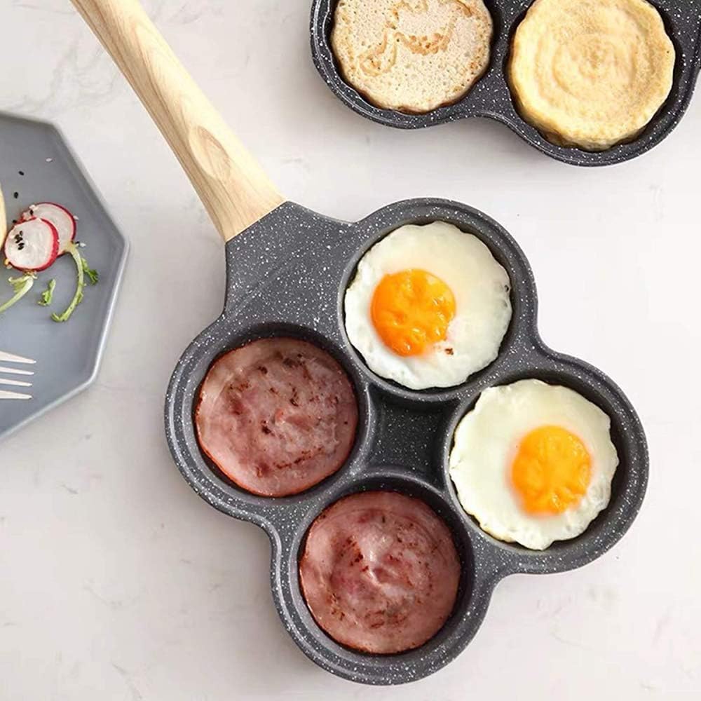 4 Hole Non-Stick Pan Cake Pan | Egg Fry Roasting Pan Zaappy