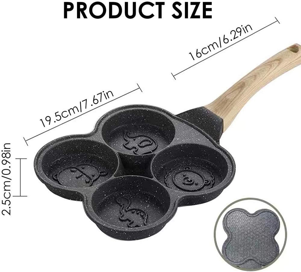 4 Hole Non-Stick Pan Cake Pan | Egg Fry Roasting Pan