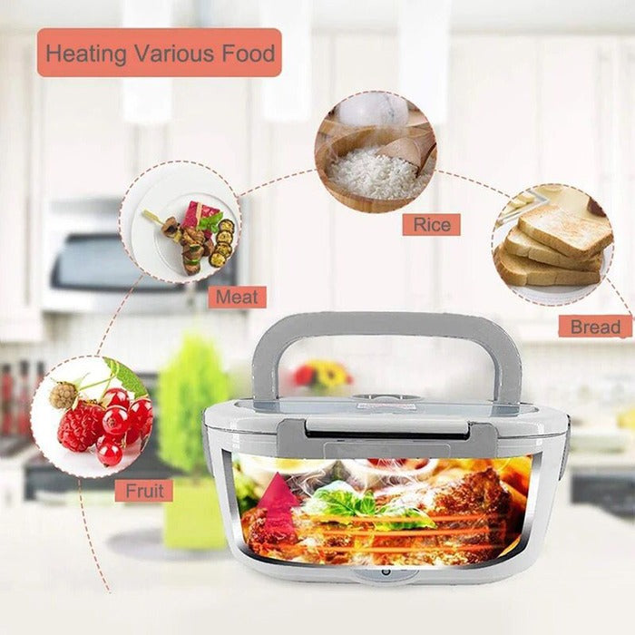 Electric Heating Insulated Stainless Steel Lunch Box Zaappy