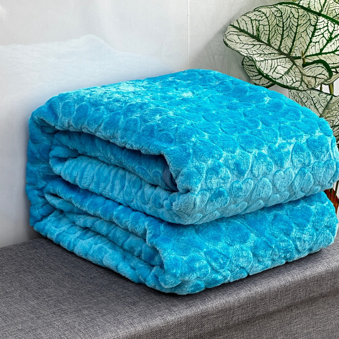 Soft Embossed Double Bed Flannel Blanket Embossed Blanket Zaappy