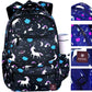 Printed School Bag for Kids Waterproof Espiral Unicorn Print Backpack
