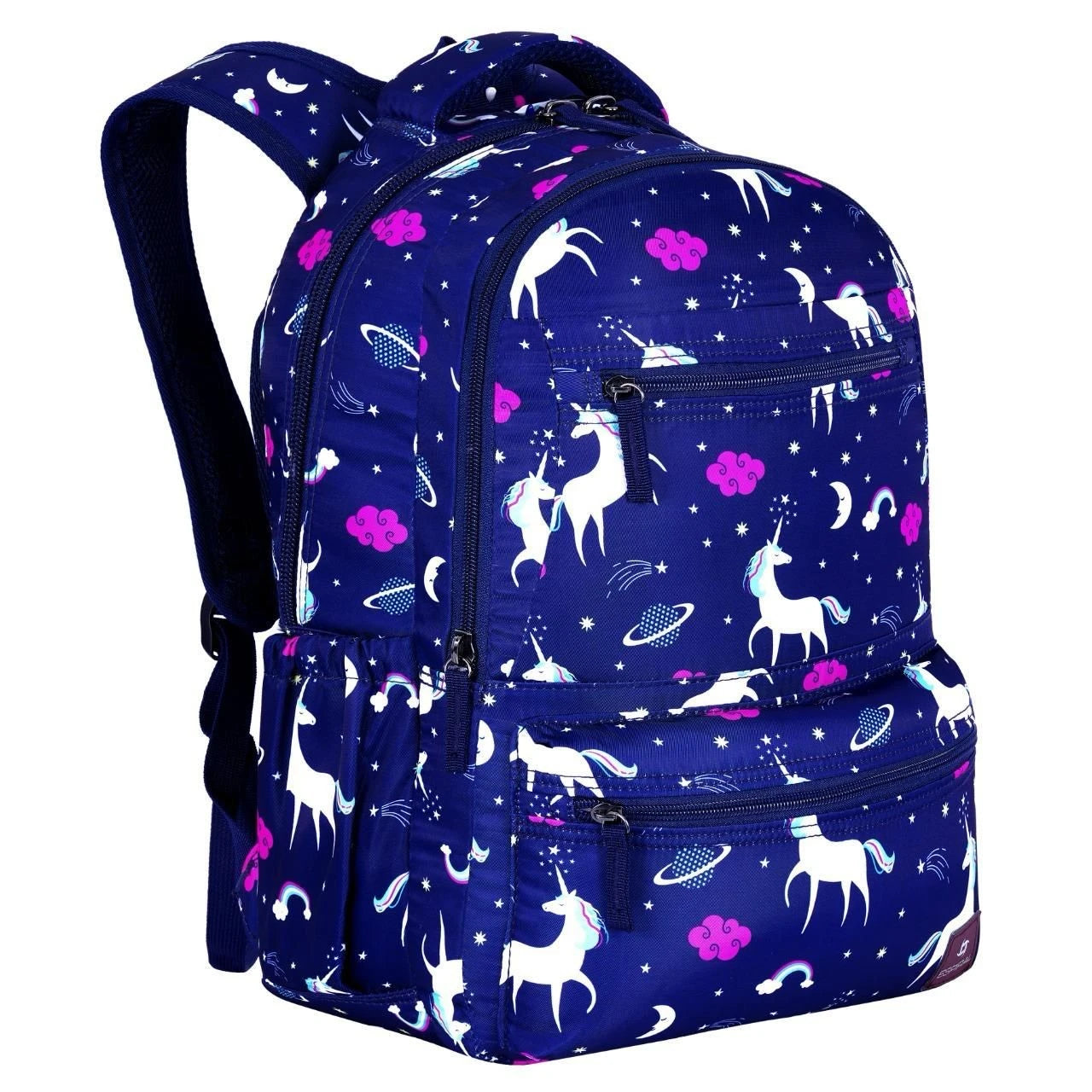 Printed School Bag for Kids Waterproof Espiral Unicorn Print Backpack