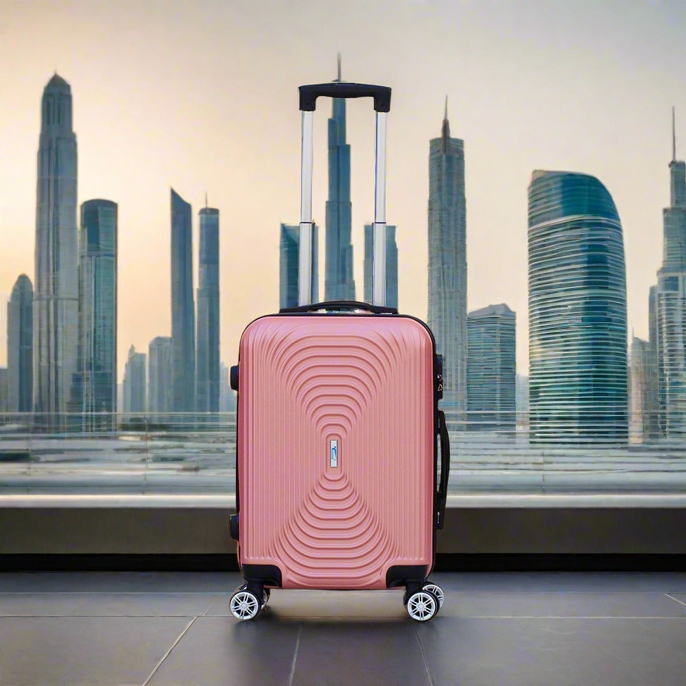 Yinton Fashion ABS Rose Gold Lightweight Hard Case Trolley Luggage | 20" Inches zaappy.com  Edit alt text