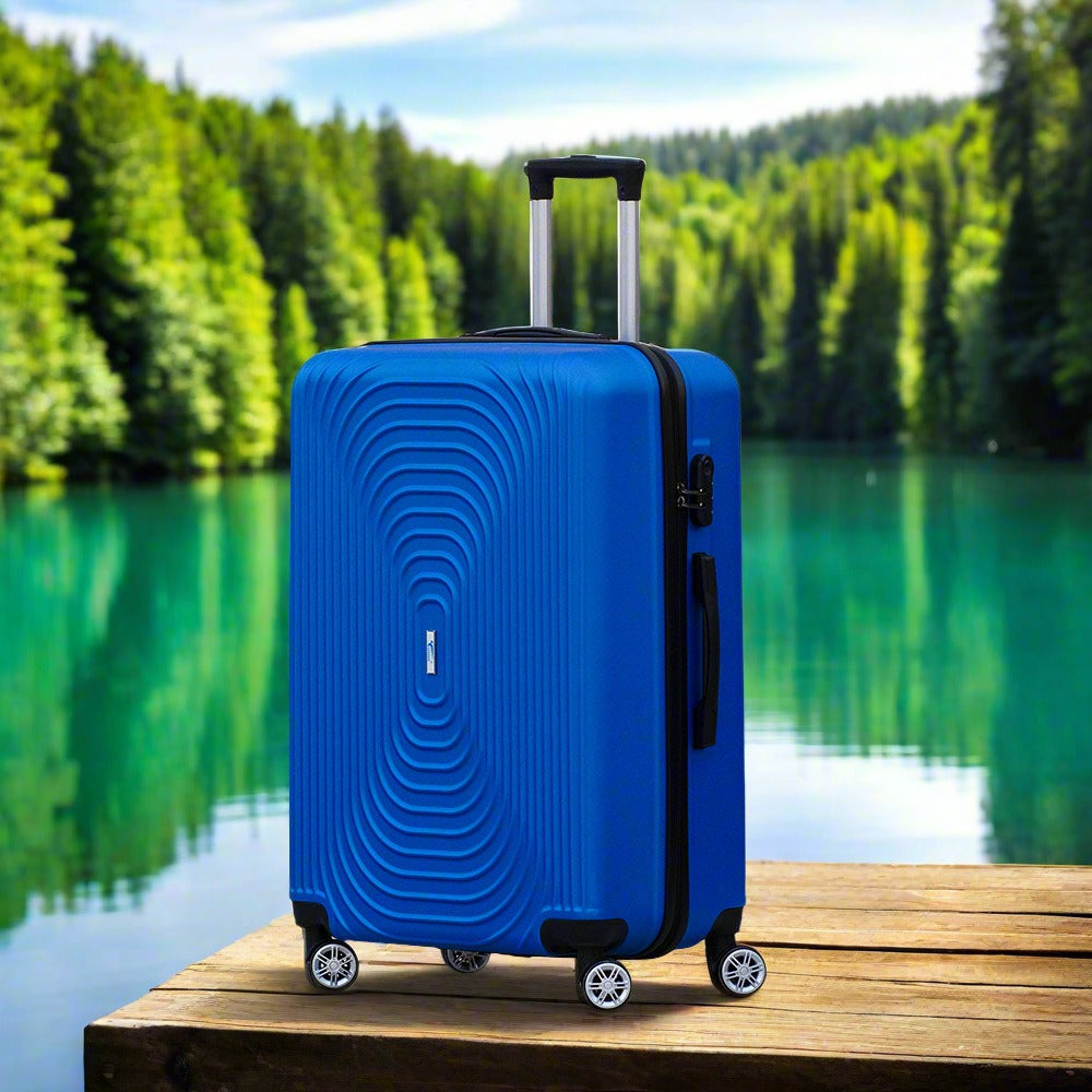 Yinton Fashion ABS Light Blue Lightweight Hard Case Trolley Luggage | 28" Inches zaappy.com