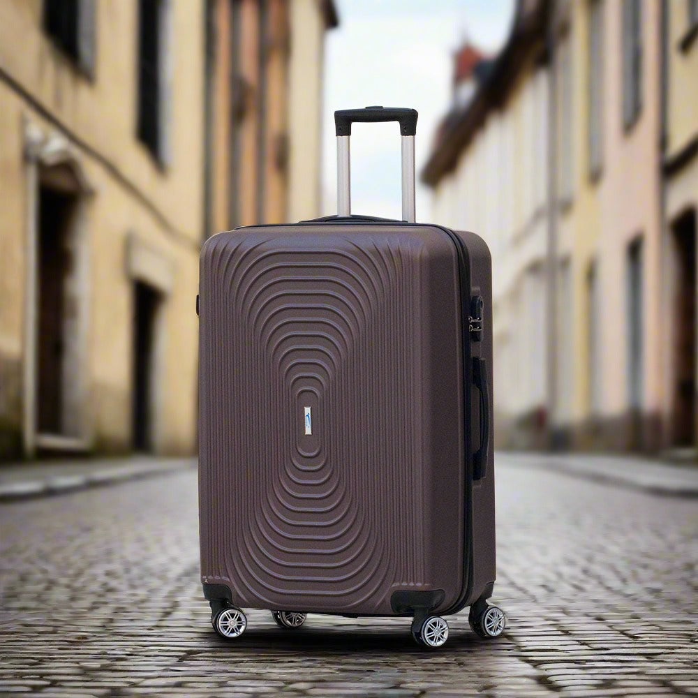 Yinton Fashion ABS Coffee Lightweight Hard Case Trolley Luggage | 28" Inches zaappy.com