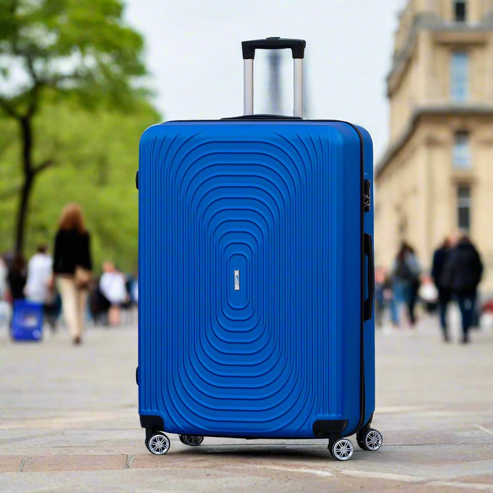 Yinton Fashion ABS Light Blue Lightweight Hard Case Trolley Luggage | 32 Inches zaappy.com