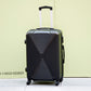 24" Black Colour Fashion ABS Hard Case Checked In Luggage Bag zaappy.com